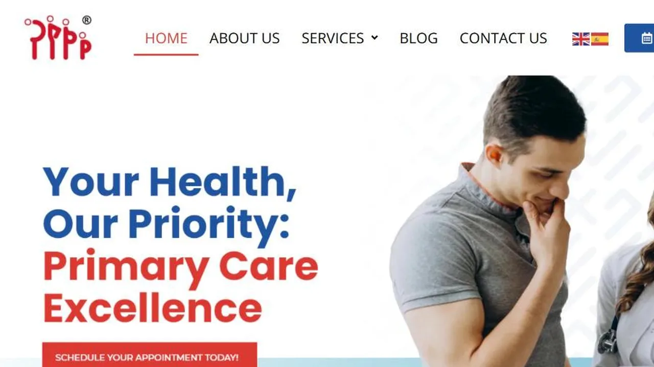 3P4 Care website homepage