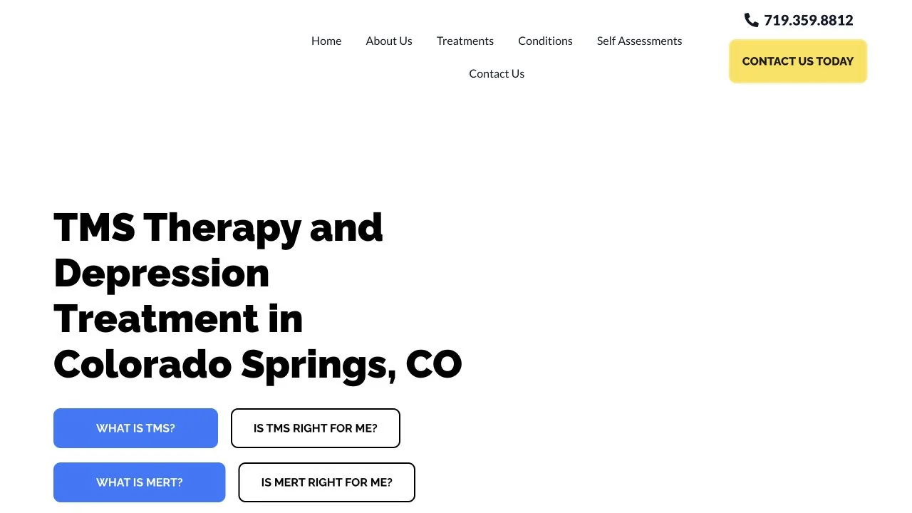 Southern Colorado TMS website homepage