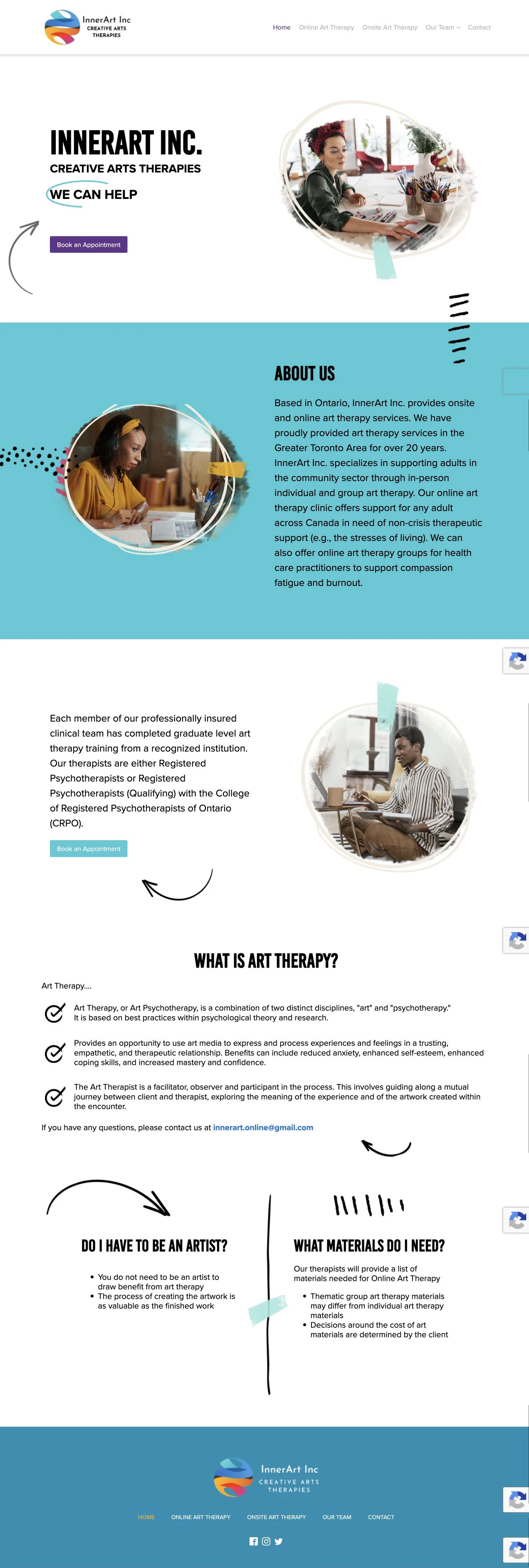 Inner Art — After website view