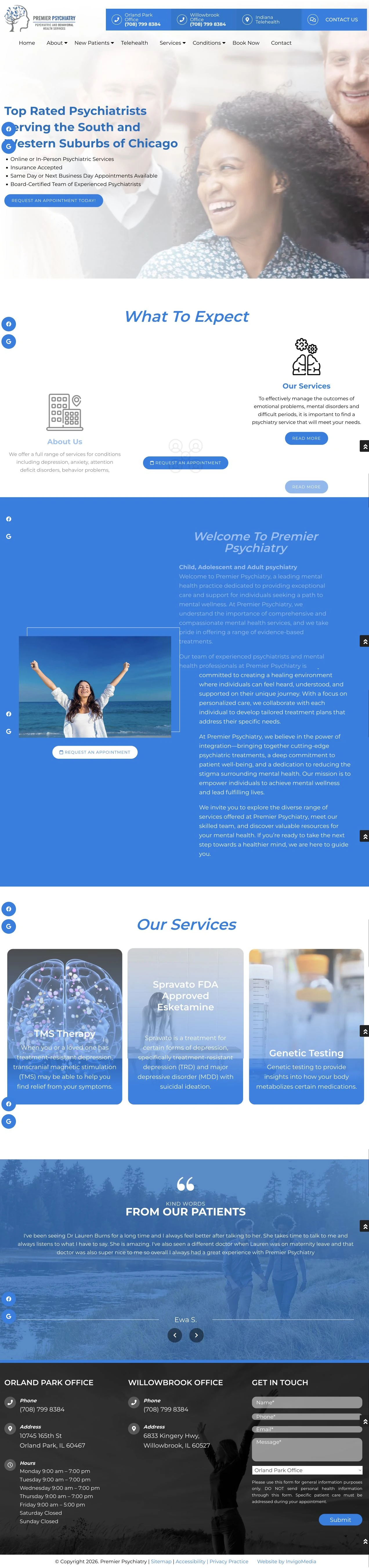 Premier Psychiatry — After website view