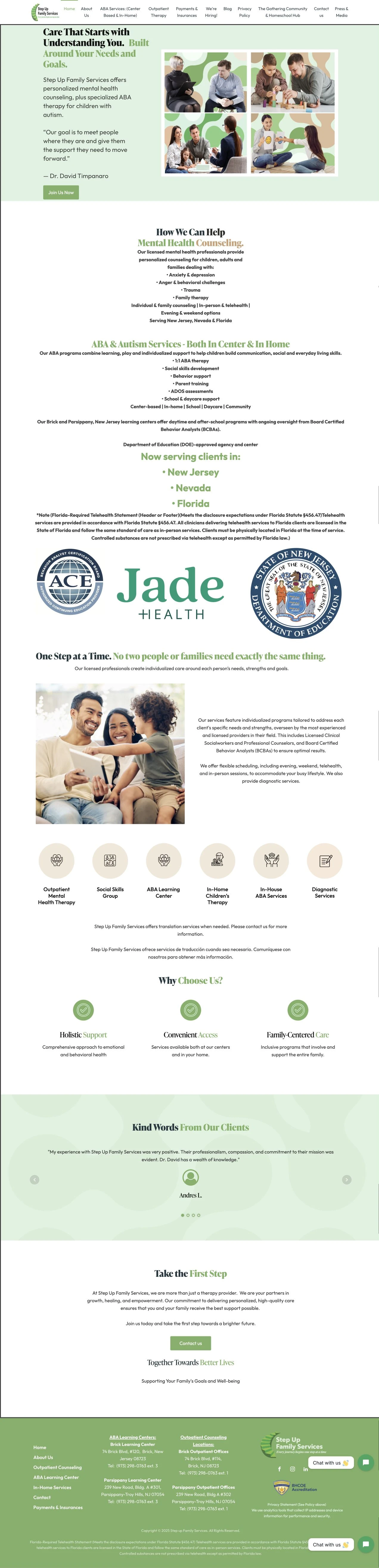 Step Up Family Services — After website view