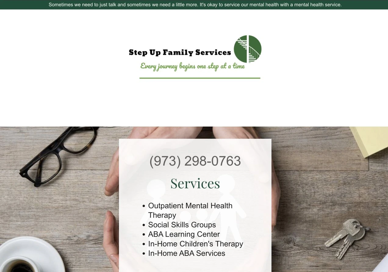 Step Up Family Services — Before website view