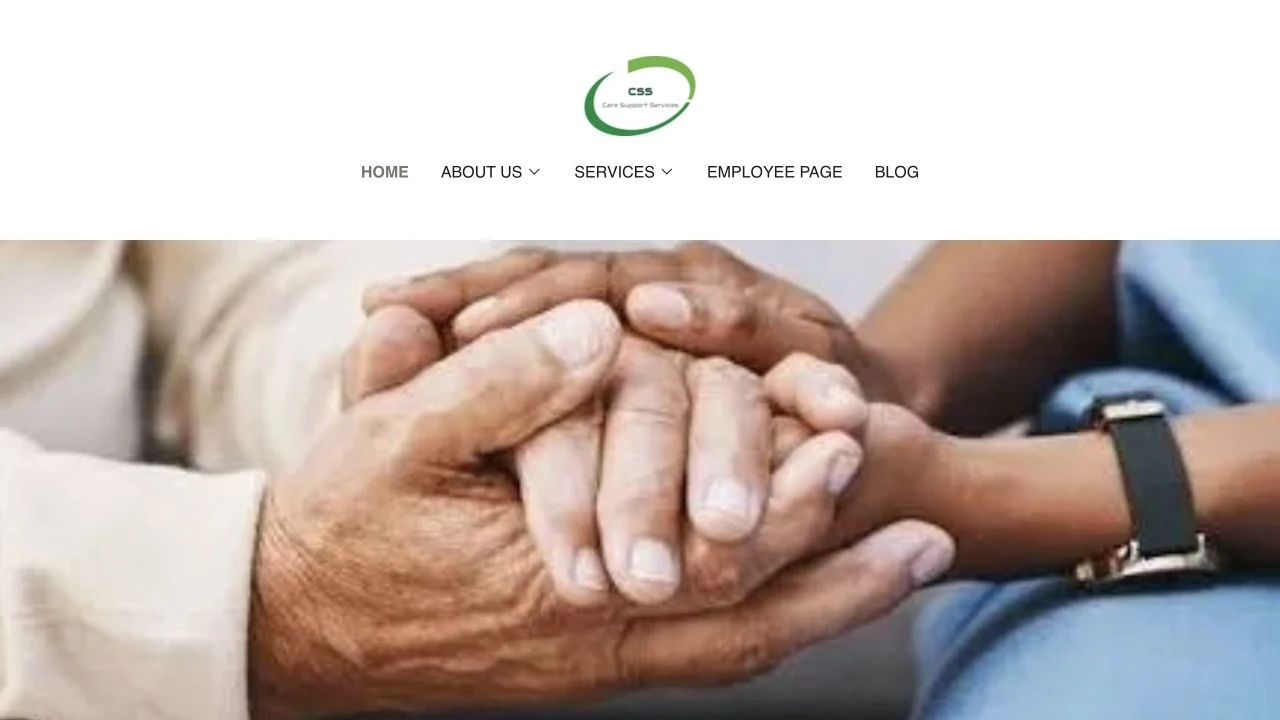 Care Support Services website detail: Use care-focused imagery.