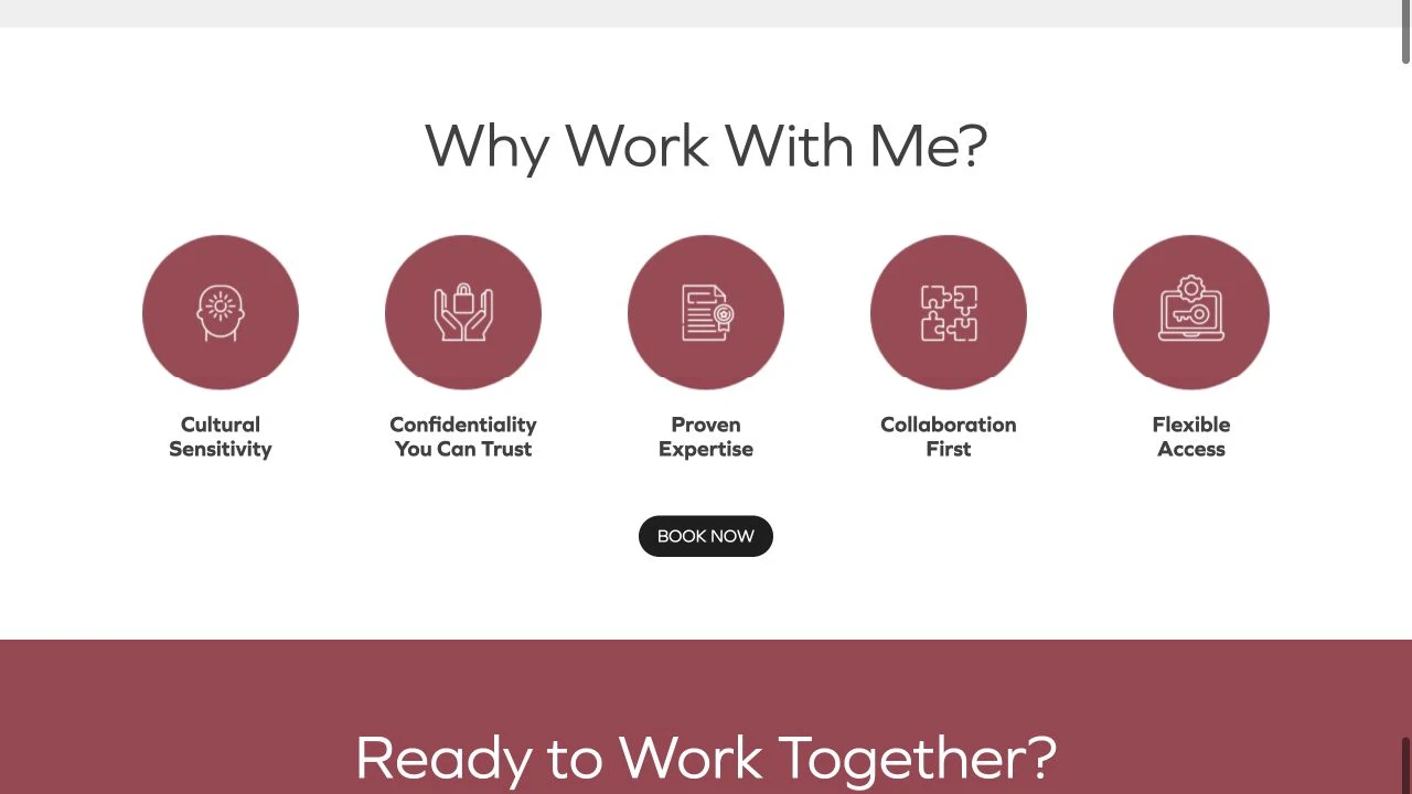 Dr Kate Hamilton website detail: Explain the approach and experience.