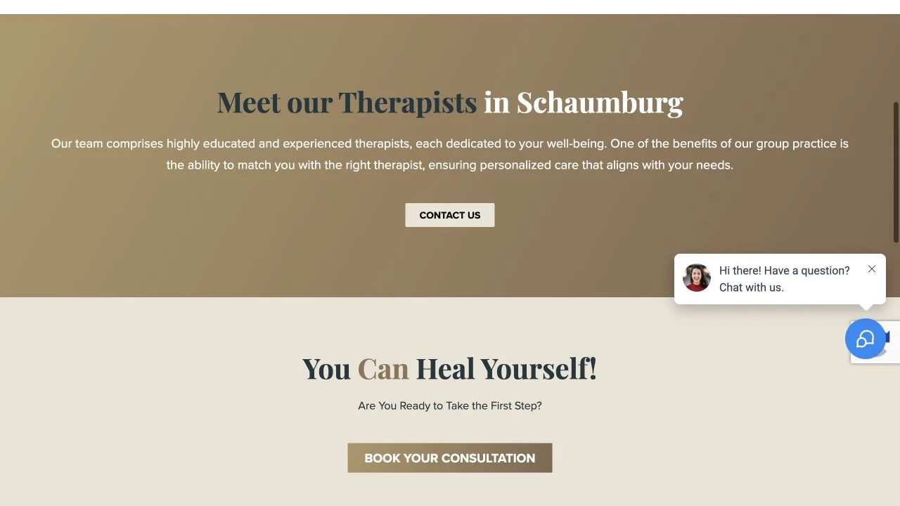 The Center for New Pathways website detail: Include a route to the therapists.