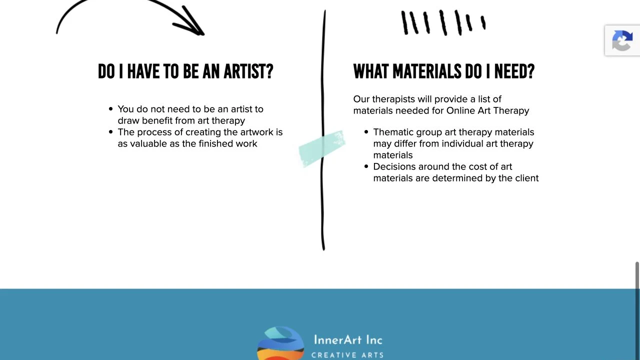 Inner Art website detail: Answer the questions people hesitate to ask.