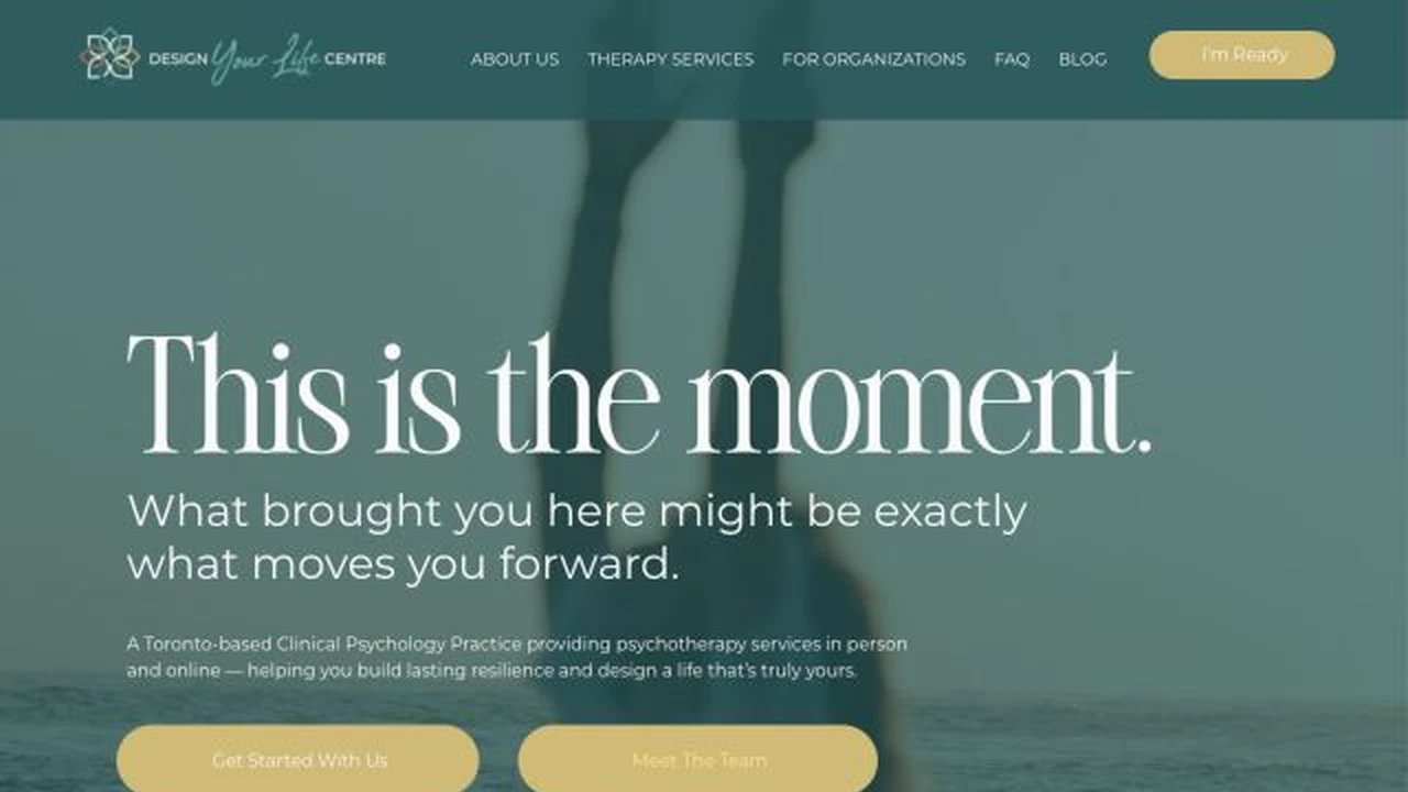 Design Your Life Centre website detail: Give the practice a consistent identity.