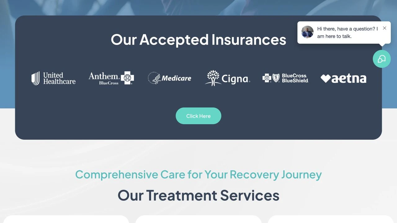 Pursuing Hope website detail: Put insurance early in the page.