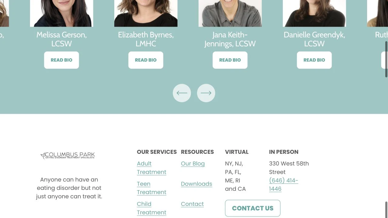 Columbus Park website detail: Introduce the treatment team.
