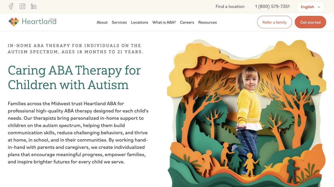 Heartland ABA website homepage